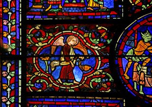 Scene fra St. Martins liv, Chartres-katedralen af French School